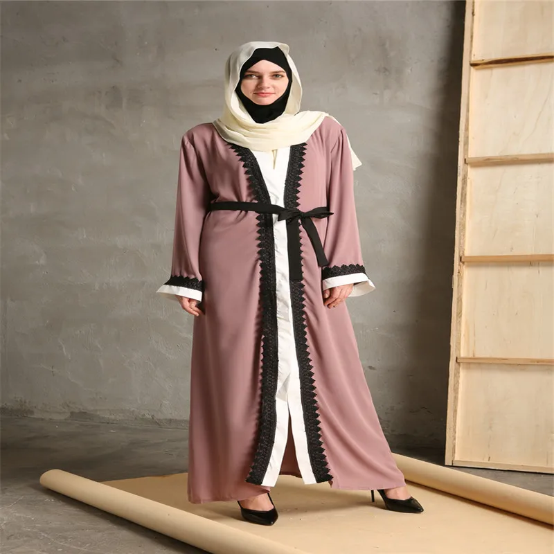 Дубай леди Винтаж арабский халат одежда открытый передний кардиган