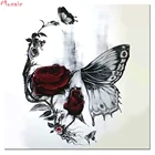 Новое поступление Алмазная вышивка черно-белый череп цветочные бусины-кристаллы 5d наборы для вышивки крестиком ручная работа мозаика с животными