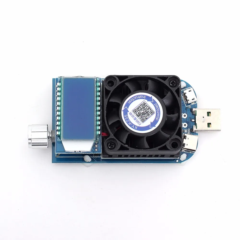 Электронный тестер нагрузки постоянного тока 35 Вт 5А Регулируемый USB Интеллектуальная защита старение резистор разрядник Напряжение Ток мощность Батарея