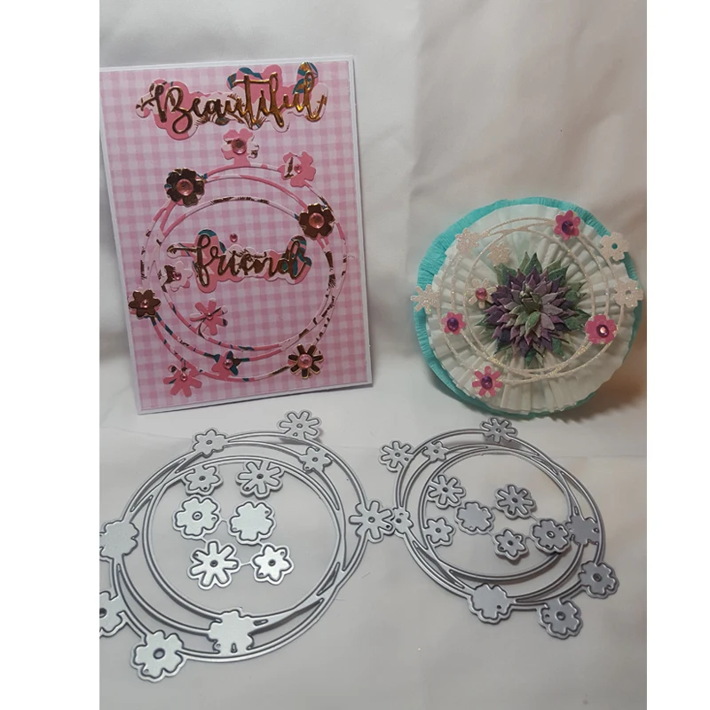 

Flower Circles Metal Cutting Dies Stencil For Scrapbooking Photo Paper Cards Crafts Handmade New 2019 Die Cut