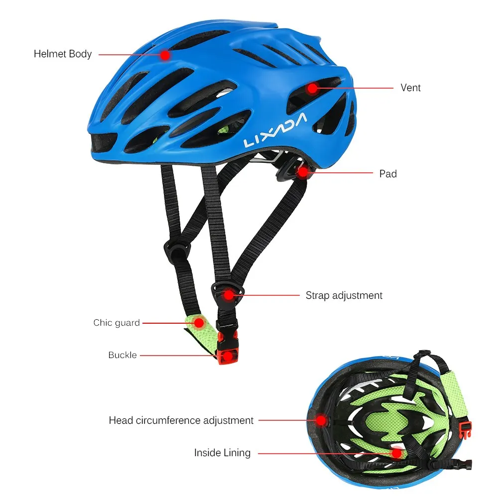Велосипедный шлем Lixada 32 Vents Сверхлегкий велосипедный в форме MTB Casco Ciclismo дорожный