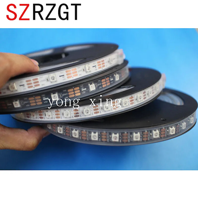 WS2812B 5050 RGB Светодиодная лента 5 м 150 300 светодиодов 144 30 светодиодов/м