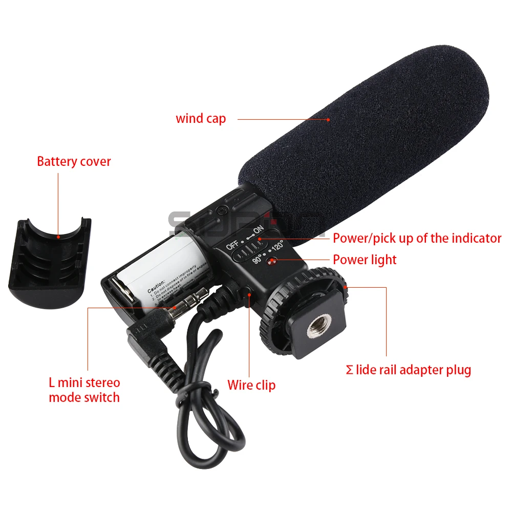 SUPON Новый MIC 01 DV запись стерео микрофон Микрофон для всех 3 5 мм Горячий башмак DSLR