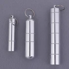 Алюминиевый Чехол для таблеток в форме капсулы, герметичный органайзер для лекарств, брелок для ключей, карманный водонепроницаемый контейнер для таблеток