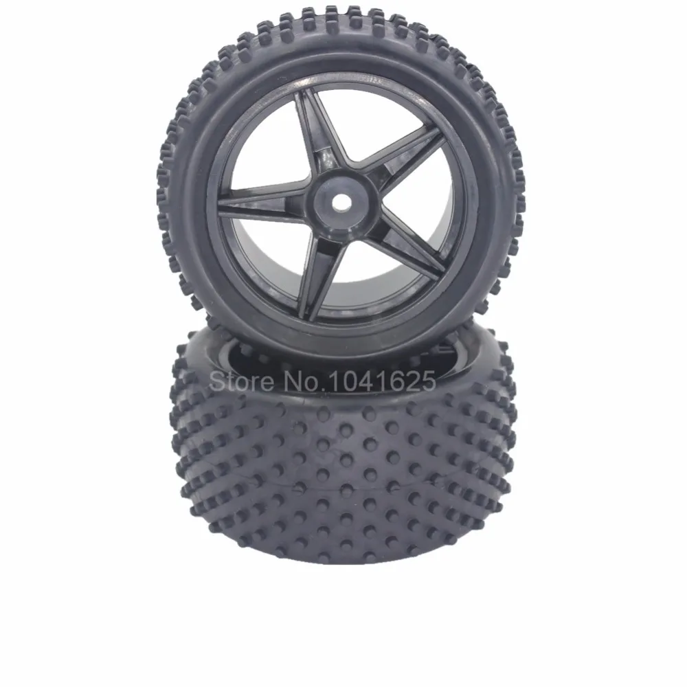 2 шт. резиновые RC шины для багги задние и колесные диски 12 мм Hex Redcat Shockwave nitro buggy