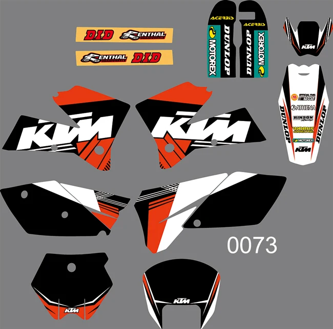 0073 6 видов стилей командная графика фоны наклейки для KTM SX серии 2005 2006 - Цвет: 0073