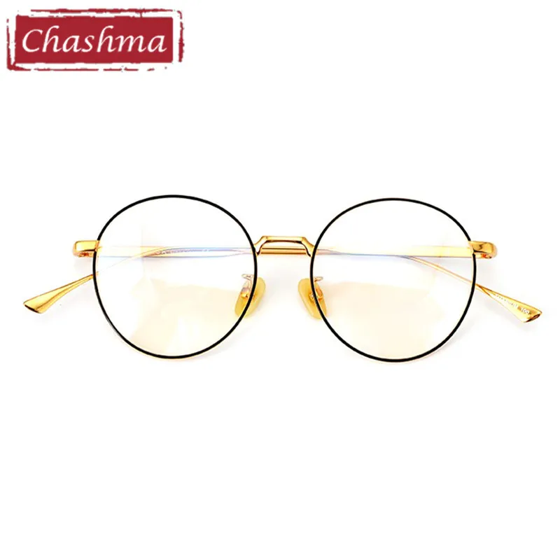 Винтажные титановые золотые оправы для очков Chashma Женские мужские по рецепту