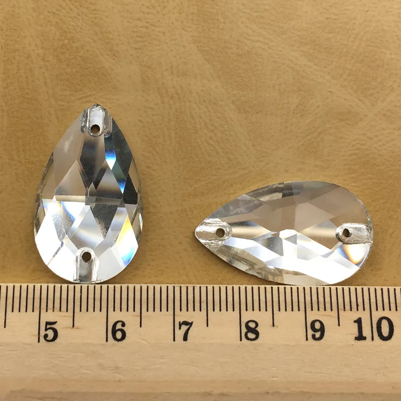 Multiple Sizes Clear Teardrop Sew On Glitter Strass Rhinestone Flat back Crystal DIY Wedding Decoration Accessories | Дом и сад