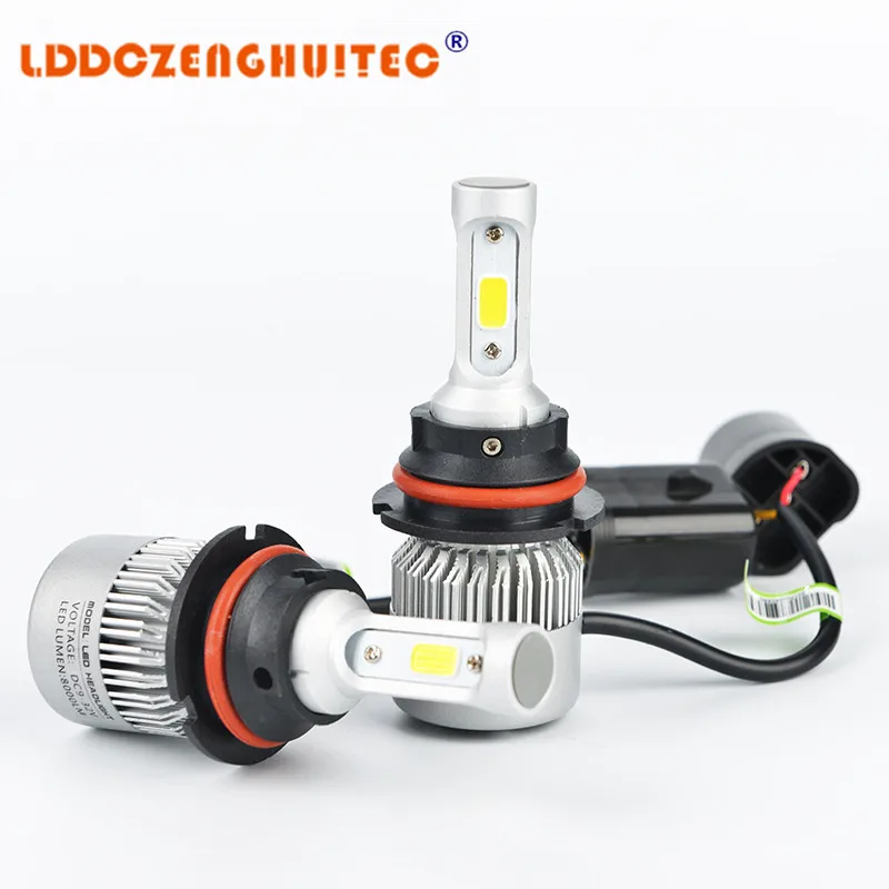 Lddczenghuitec S2 H7 H4 светодиодный лампы фар автомобиля H11 H1 H13 H3 H27 9005/HB3 9006/HB4 9007 hi Lo Луч 72 Вт