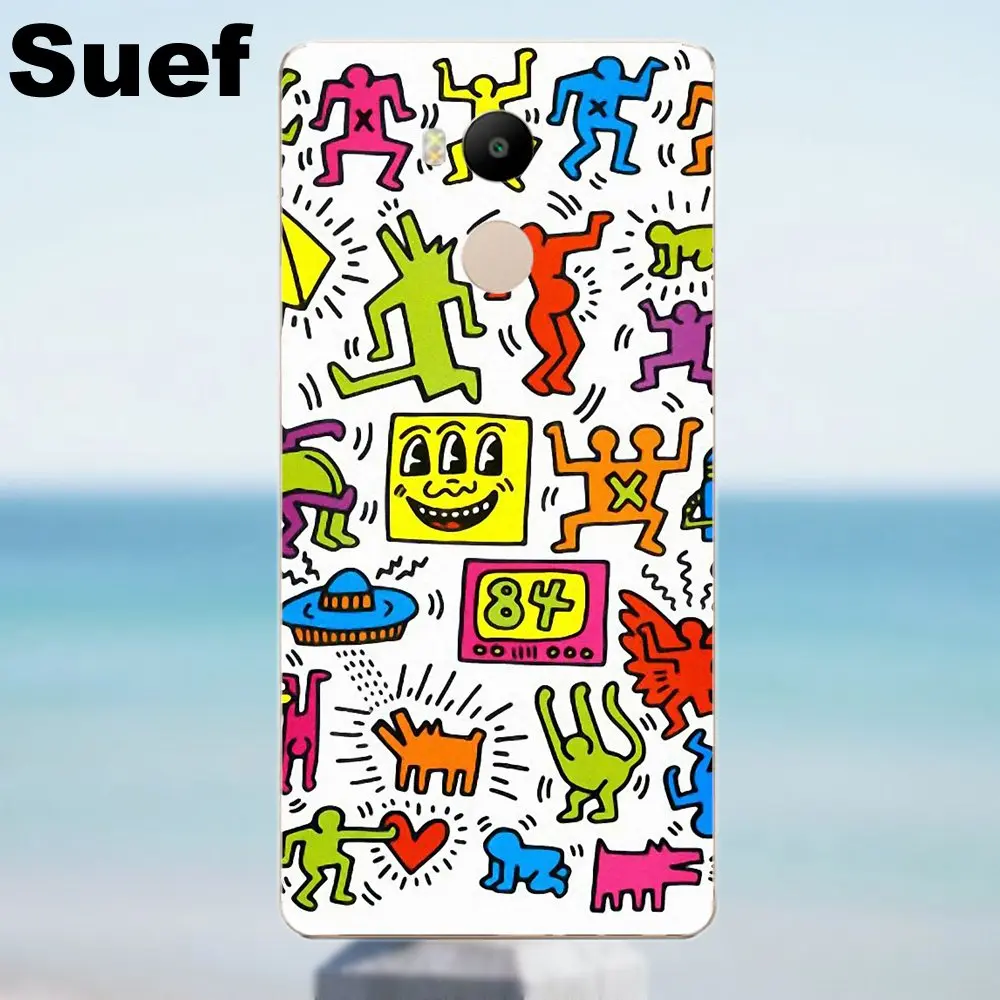Suef Funny Keith Haring Works для Xiaomi Redmi 4 3 3S Pro Mi3 Mi4 Mi4i Mi4C Mi5 Mi5S Mi Max Note 2 мягкая защитная пленка