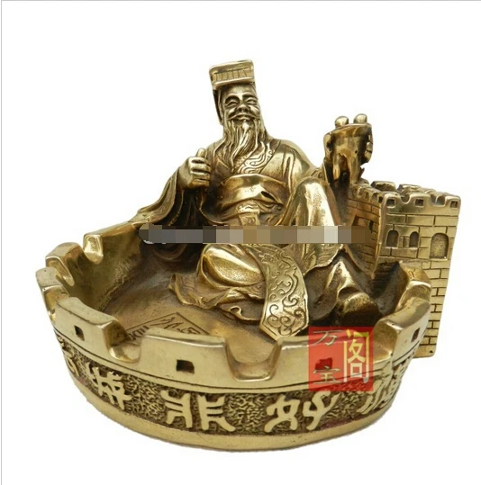 WBY---323+++Great Wall of Qin Shi Huang copper ashtray Feng Shui Decoration | Дом и сад