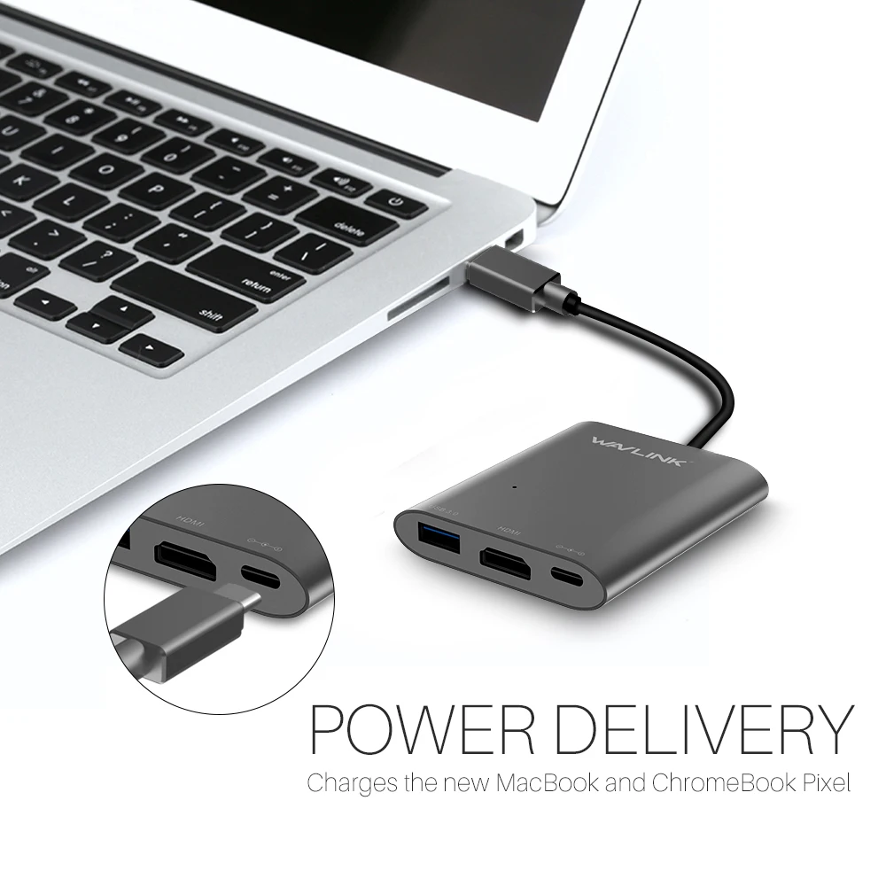 Алюминиевый концентратор USB C Wavlink внешний 3 1 Gen 2 Супер Скоростной типа с портами