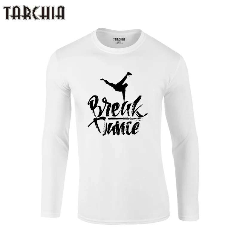 

Новая мужская футболка TARCHIA с длинным рукавом, 100% хлопок, для брейк-данса, размера плюс, 2021, брендовая, бесплатная доставка, европейский размер