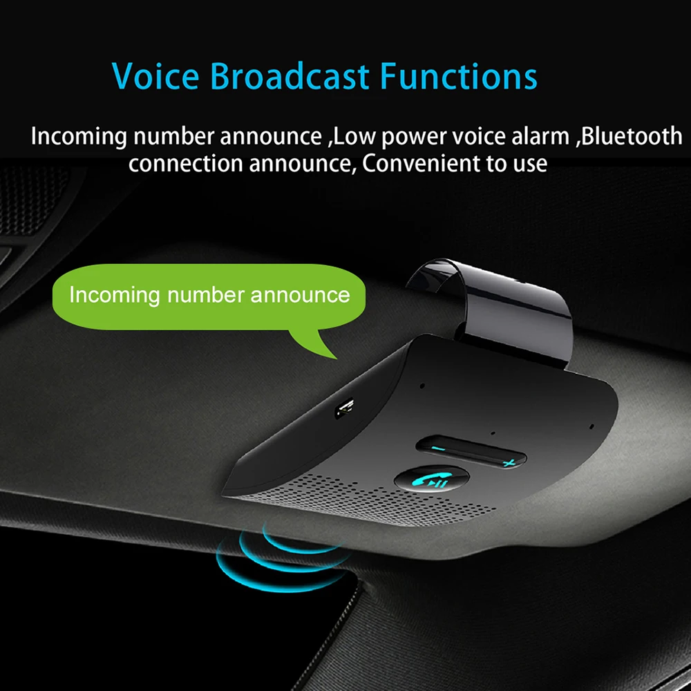 SP09 беспроводной автомобильный Bluetooth V4.2 громкая связь комплект динамик телефон