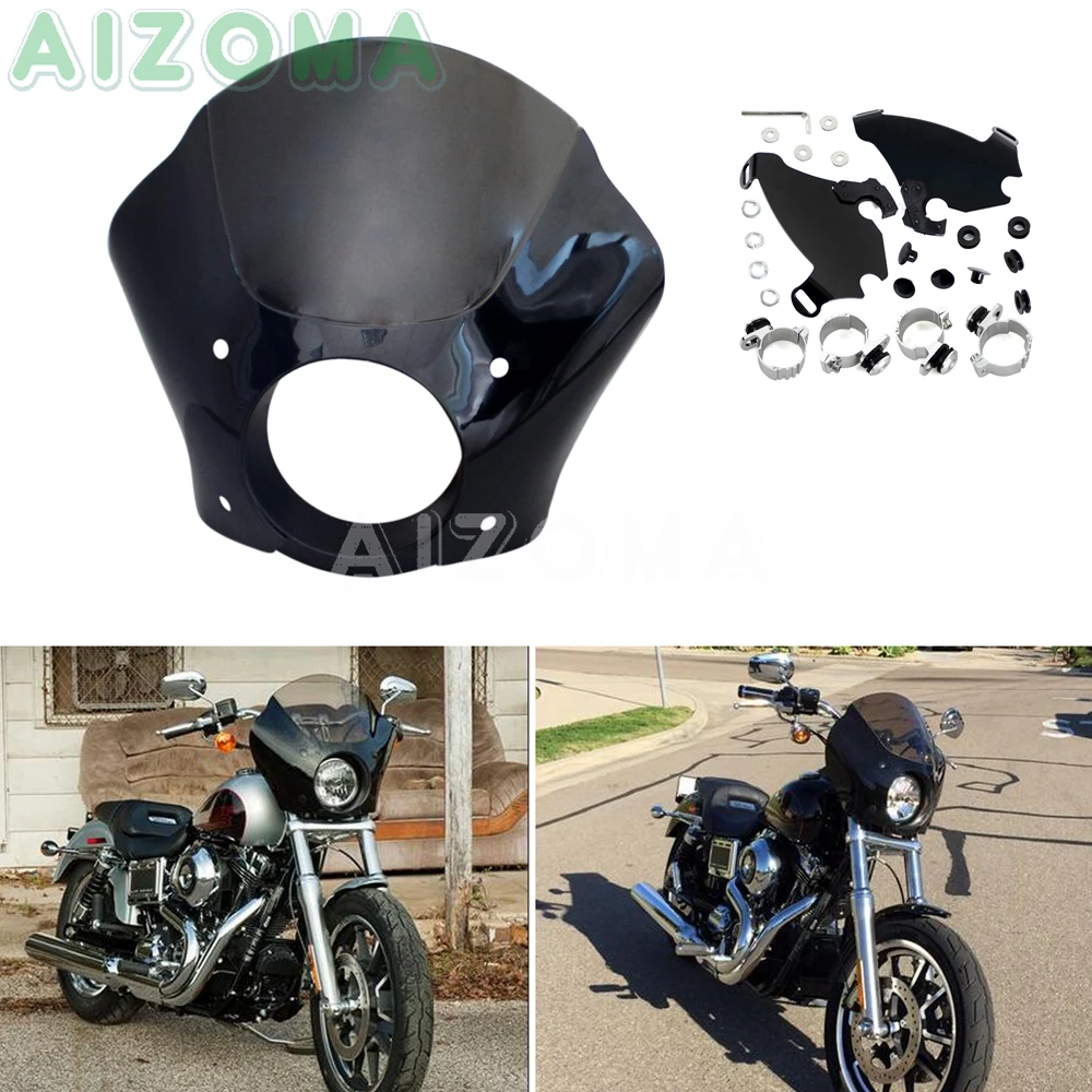 Фара для мотоцикла обтекатель лобовое стекло с кронштейном комплект Harley Iron 883