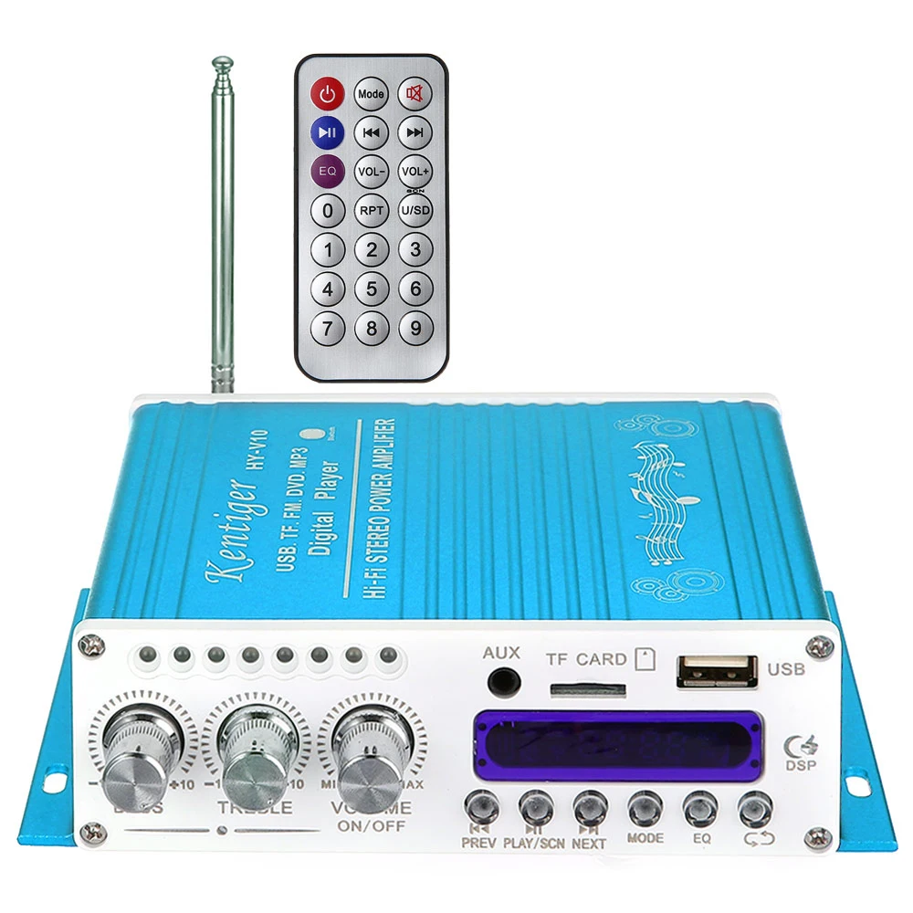 Super bass аудио Мощность Усилители домашние kentiger V10 bluetooth Hi-Fi стерео-класса AB