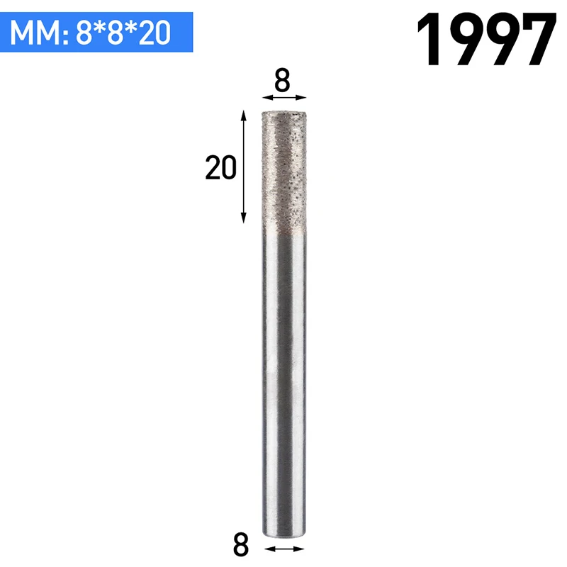 1997 HUHAO 1 шт. Камень Гравировальный Бит камень машина резак ЧПУ маршрутизатор бит для камня резьбы инструмент гальванический Алмазный маршрутизатор бит - Длина режущей кромки: 1997
