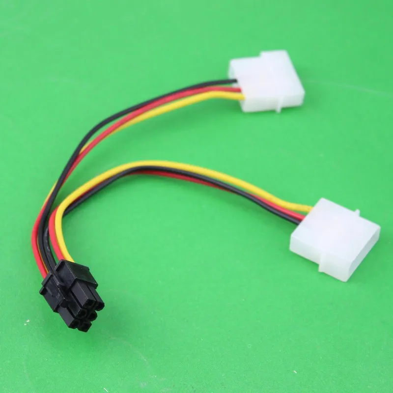

6 Pin to 4 Pin Power Cable Wire PCI-E Adapter Graphics Video Card Converter Molex Connetor