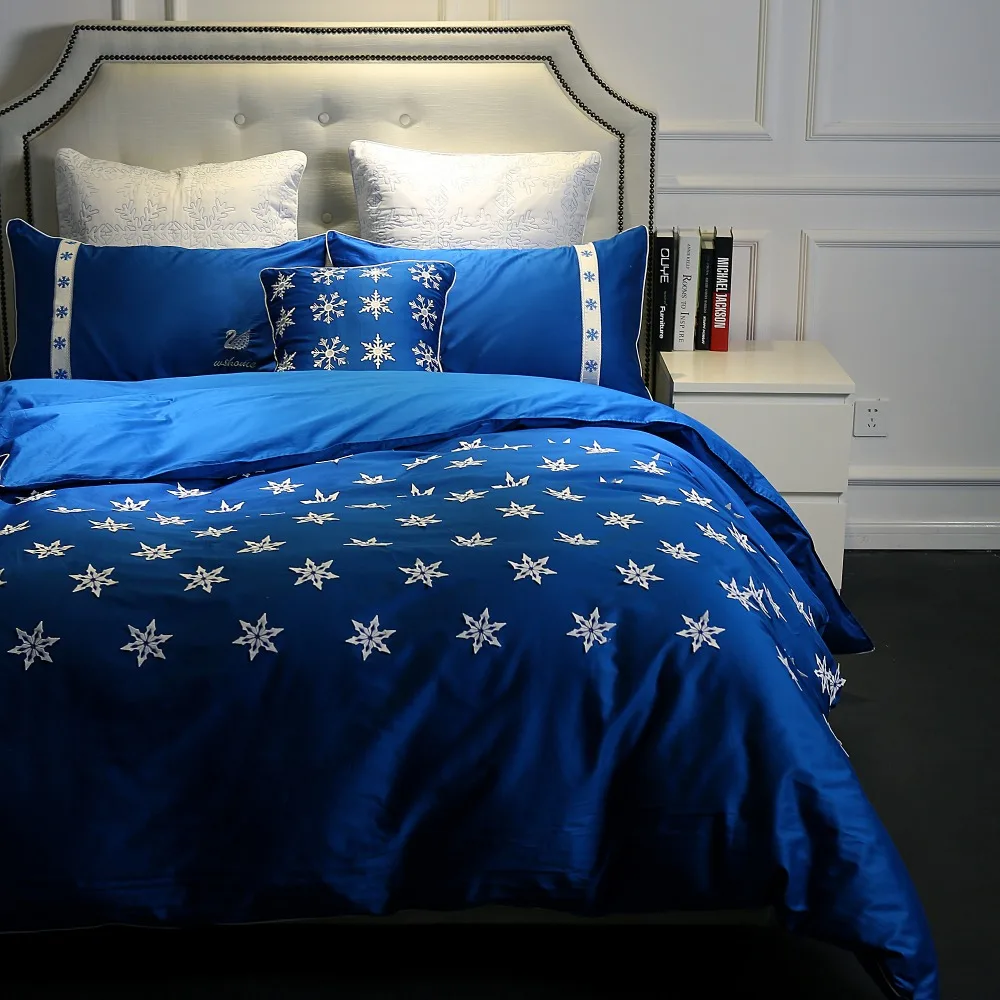 Новая серия Постельное белье King queen Размер 4, 6 штук в партии, Комплект постельного белья из египетского хлопка пододеяльник кружевной сатиновый Постельный набор постельных принадлежностей, наволочки для подушек