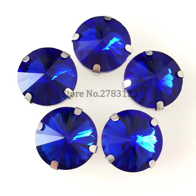 Пришивные стразы всех размеров с серебряным крапаном для одежды платья