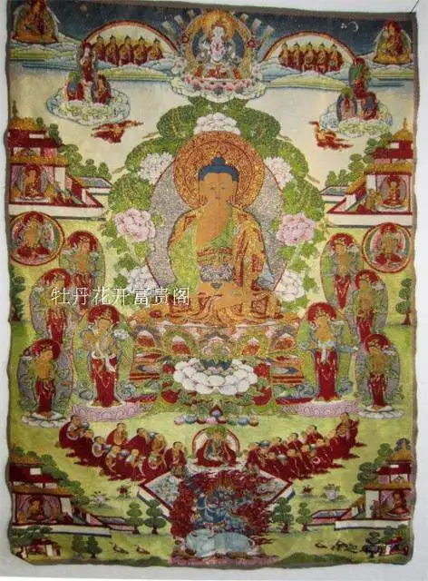 

Chinese Antique collection the Thangka the buddha diagram