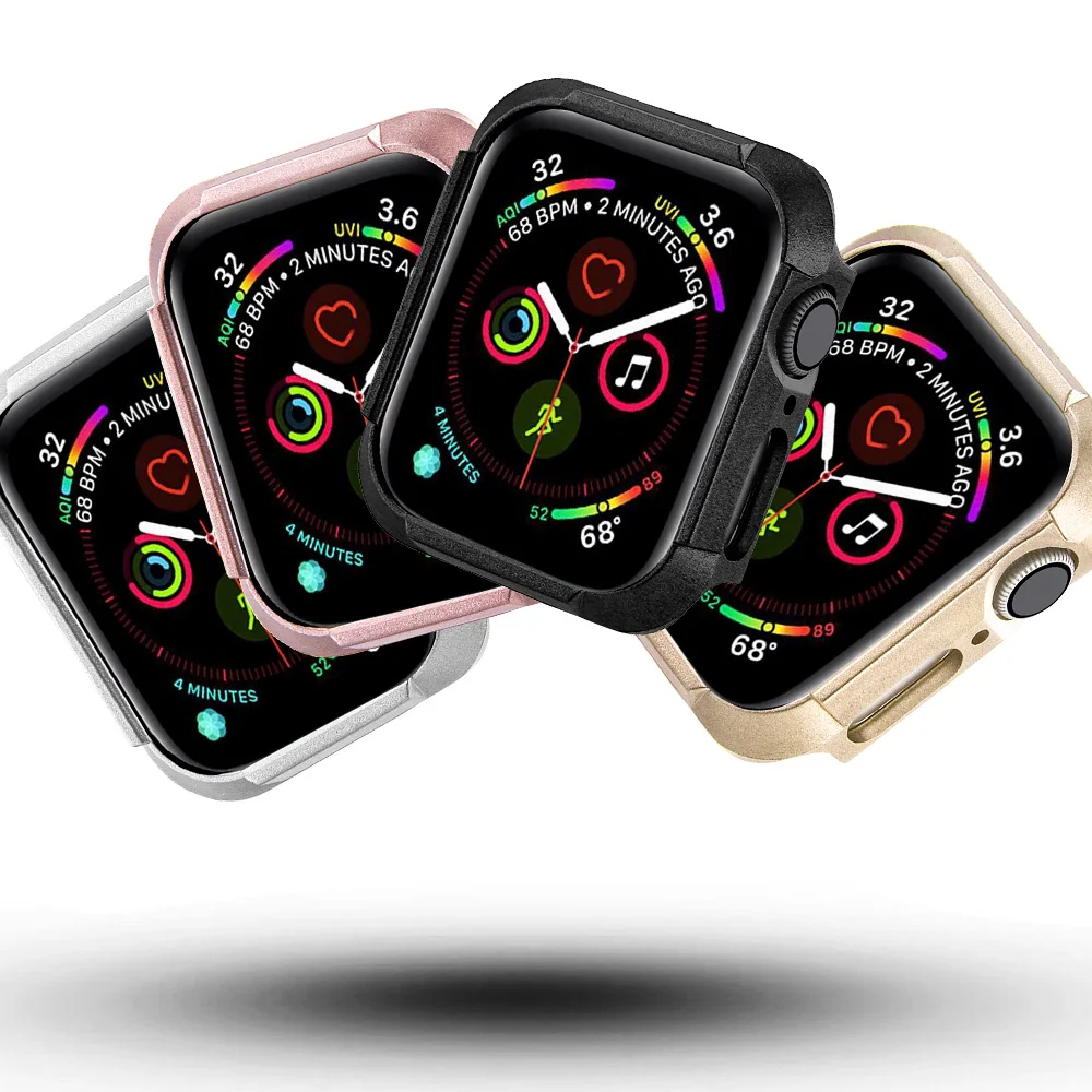 Модный 40 мм 44 мм бампер для Apple Watch Series 5 4 Чехол легкий тонкий средство защиты ПК чехол для iWatch Shell аксессуары