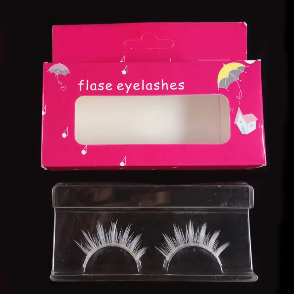 Ресницы 3D норковые белые для косплея натуральные длинные густые накладные