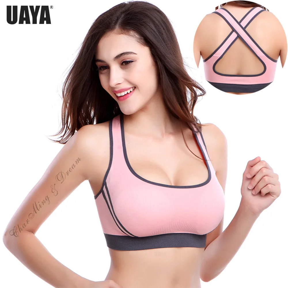 UAYA крест Йога спортивный бюстгальтер женский 10 цветов Professional фитнес топы