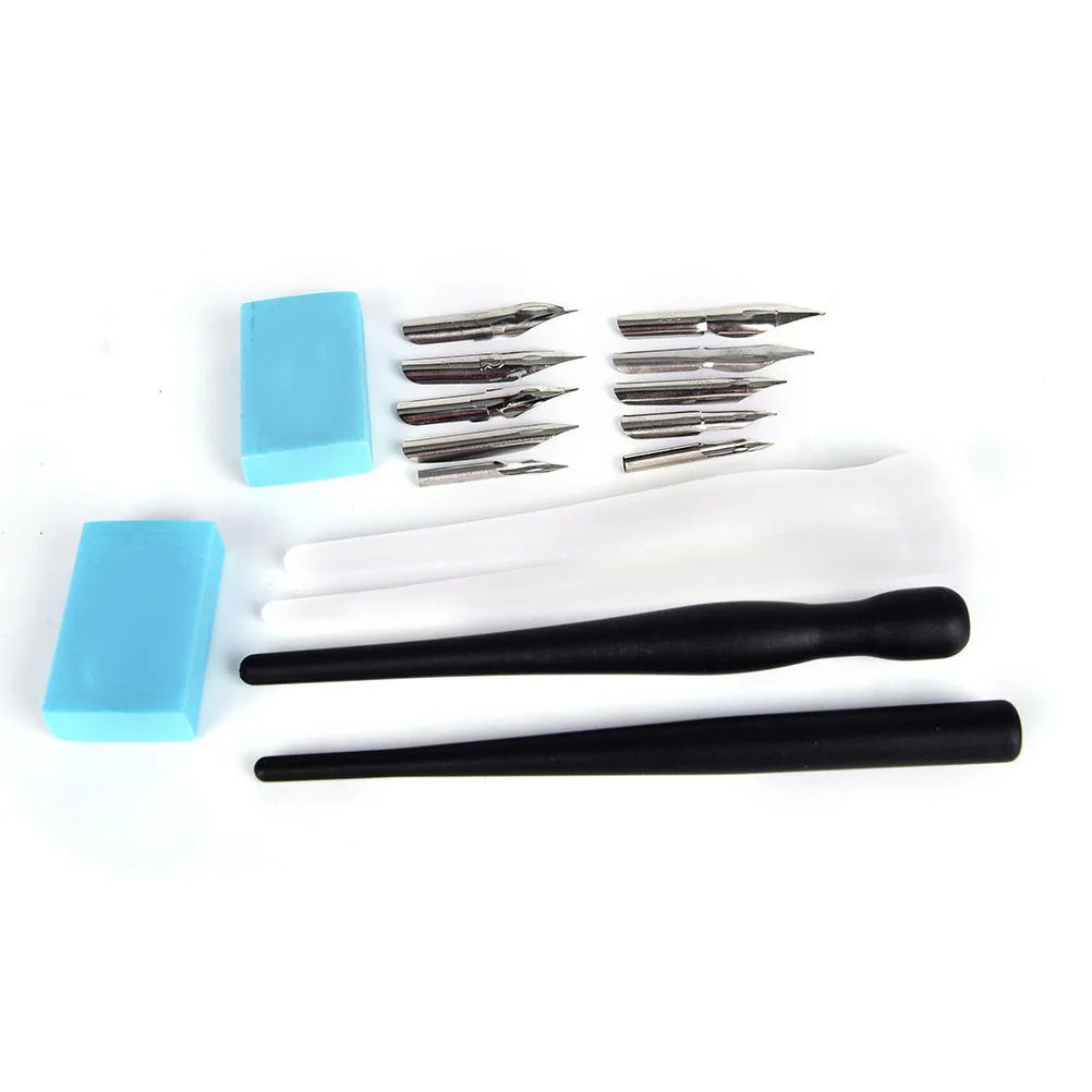 

Cartoon Manga Pen Dip Pen Set Nib Holder Eraser Painting Stationery Set Calligraphy Drawing Tool