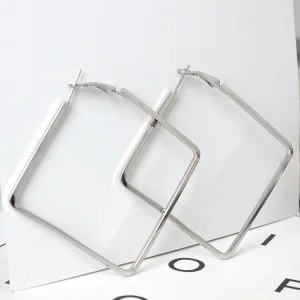 2021 серьги E1400 Euramerican Fashion Korea Big Circle женские индивидуальные квадратные ювелирные