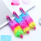 1 шт. милые плюшевые шариковые ручки радужного цвета 6 цветов s-образные шариковые ручки для детей корейские канцелярские товары студенческие подарки