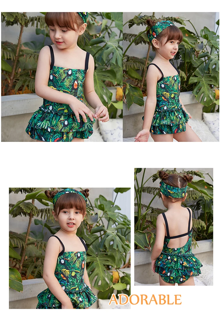 Новинка 2019 купальник для маленьких девочек детский слитный однотонный боди с