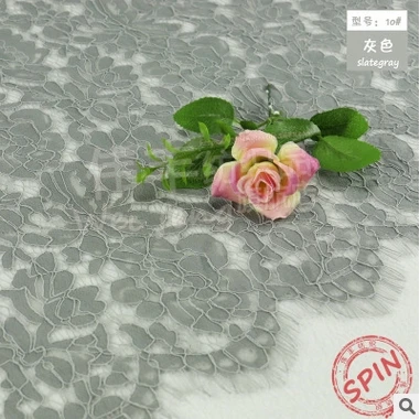 1,5*1,5 м Lash вышивка кружевная ткань хлопок шнур французская кружевная ткань гипюр нигерийское Африканское кружево для свадебного платья - Цвет: Gray