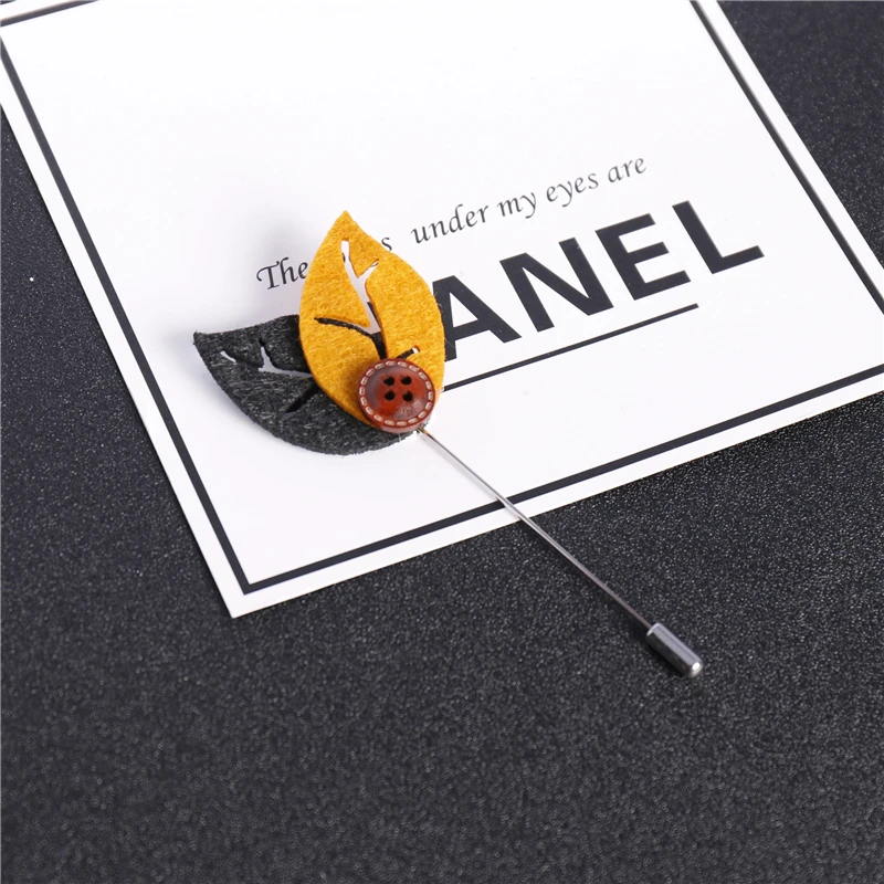 Европа и США модные рубашка иглы оставляет листья Кнопка Разъем типа длинные