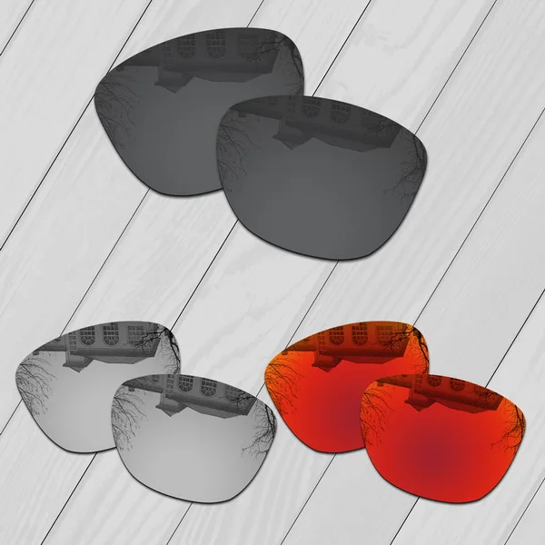 Black-Silver-Red E.O.S поляризованные улучшенные Сменные линзы для солнцезащитных очков-несколько вариантов - Цвет линз: Black-Silver-Red