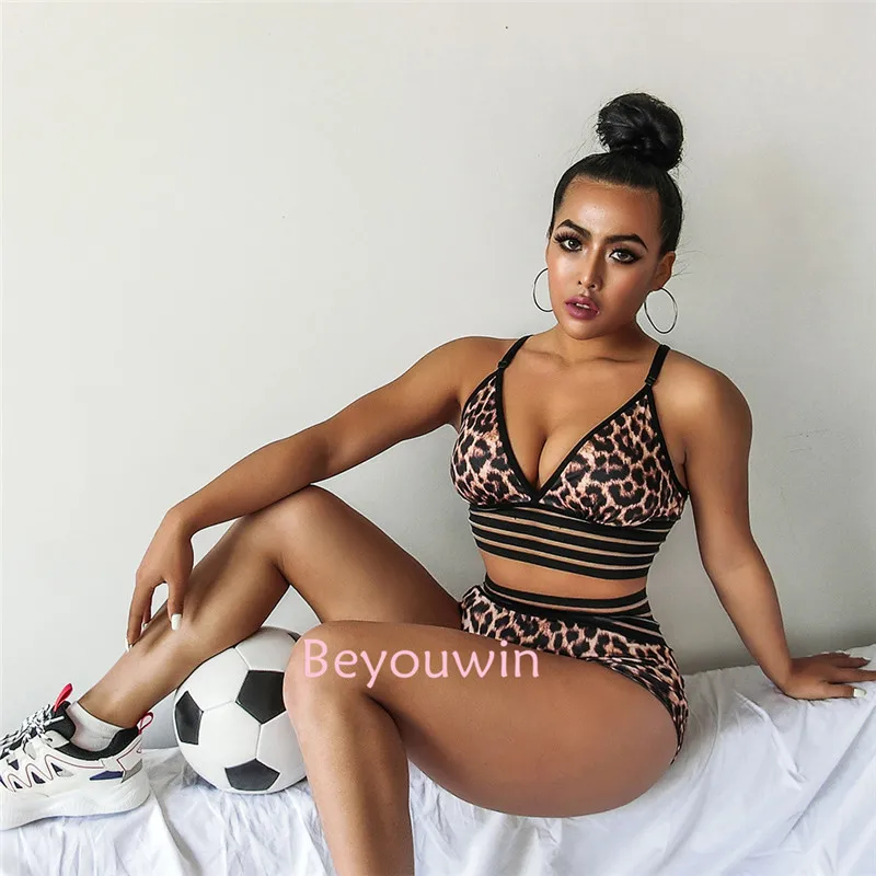 fashion lady shorts hot selling leopard print bra sport for women | Женская одежда