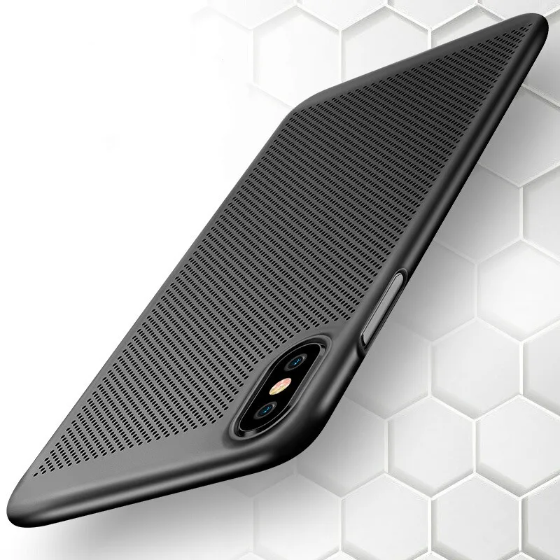 Отведение тепла матовый чехол для iPhone X 11 Pro 8 7 6 S Plus 5 5S SE XS XR дышащая Пластиковая
