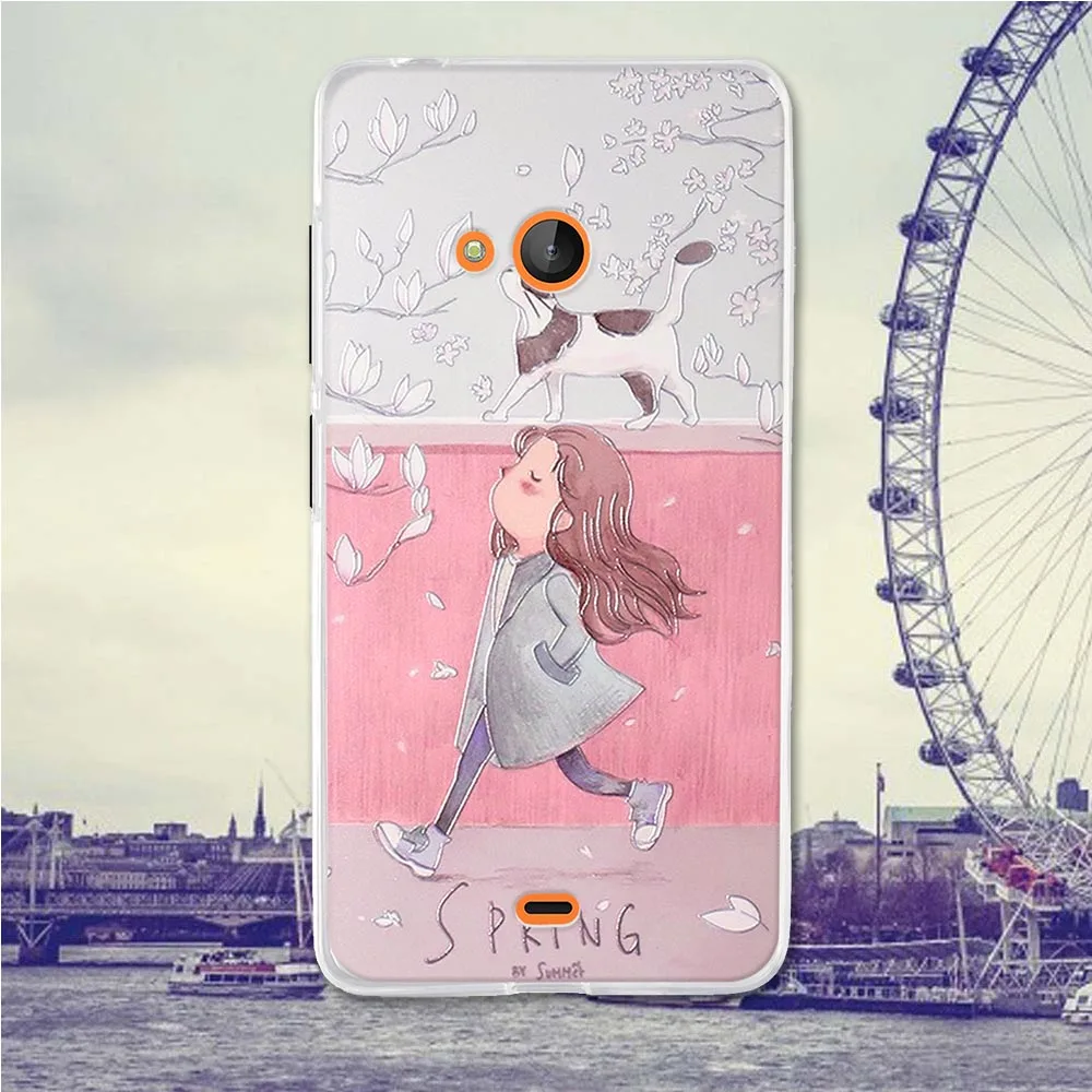 for Nokia Microsoft Lumia 540 Case Back Cover Phone Covers Cases Soft Silicone Flower Skin | Мобильные телефоны и