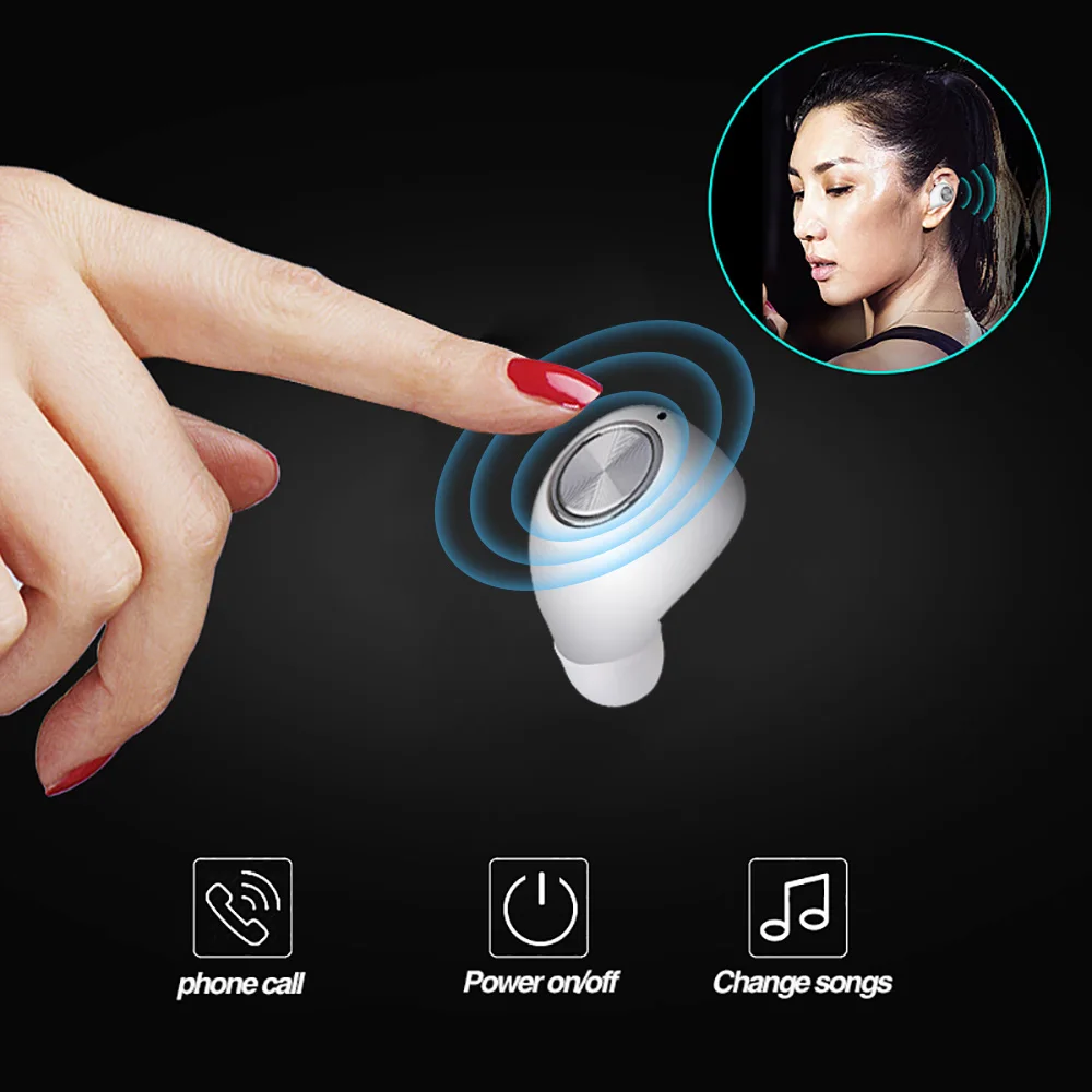 FDGAO беспроводные Bluetooth наушники стерео спортивные бас гарнитура с микрофоном