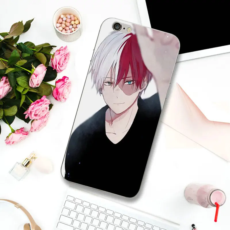 Мягкие силиконовые чехлы для мобильных телефонов из ТПУ для iPhone X XR XS Max 10 7 6 6s 8 Plus 4 4S 5 5S SE 5C Todoroki Shoto My Hero Academy