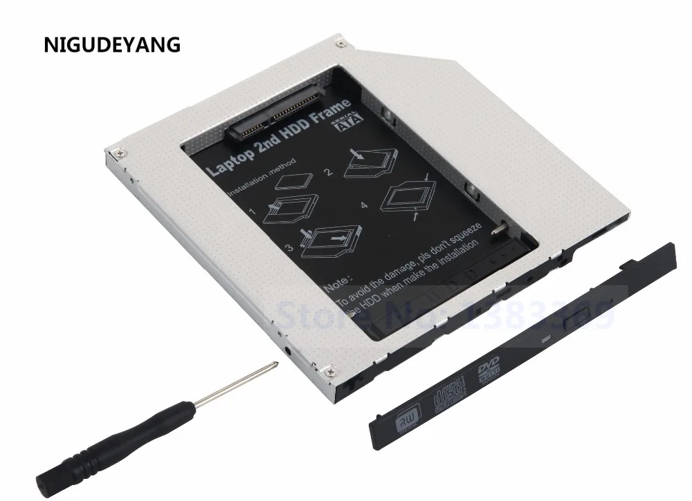 NIGUDEYANG  SATA  PATA IDE 2nd HDD SSD   Caddy  9, 5   CD/DVD-ROM