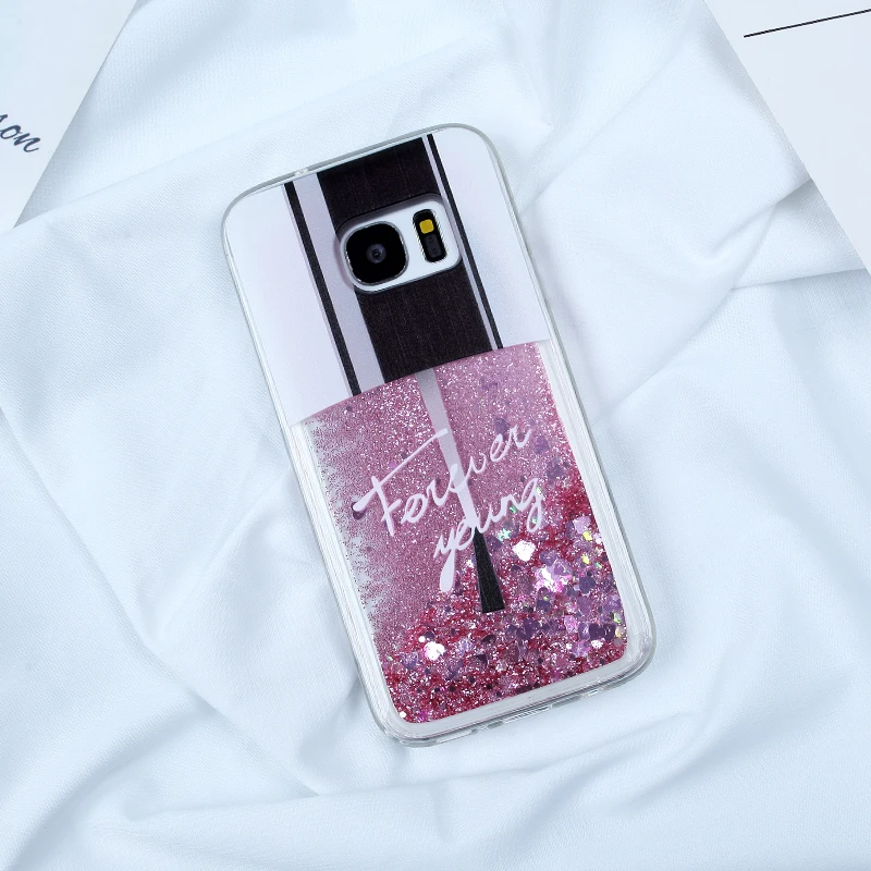 21 Чехол для samsung Galaxy S7 край S8 S9 S10 Plus Note 9 10 плюс A5 A50 A70 A7 J5 J7 J3 Жидкий блеск динамический чехол s - Цвет: 21