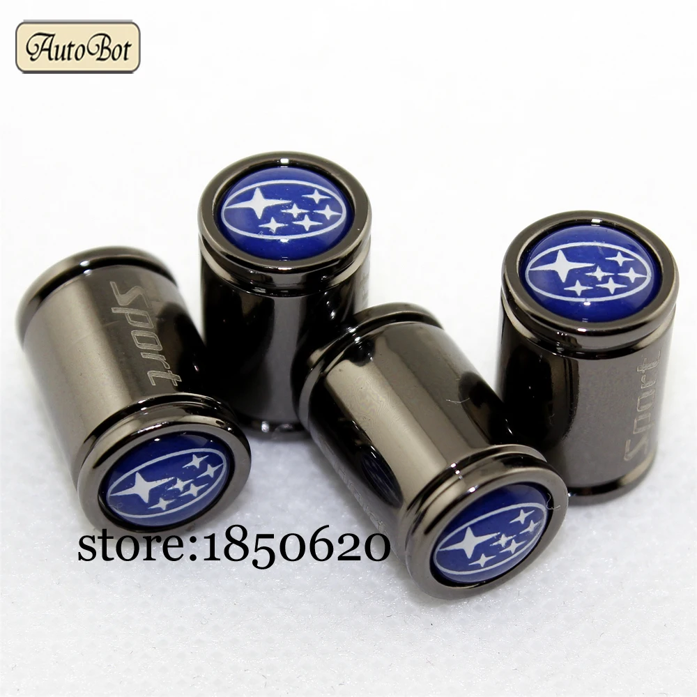 Car Sport Wheel Tire Tyre Valve Stem Caps Cover Metal Air Cap Accessories For Subaru Forester XV Outback Impreza Legacy BRZ WRX |