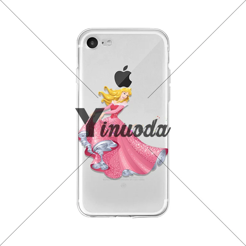 Роскошный Гибридный чехол для телефона Yinuoda Sleeping beauty Aurora Princess iPhone 8 7 6 6S Plus X XS max 10 5