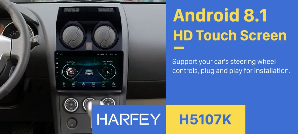 Harfey Android 8,1 для NISSAN Qashqai 2006- J10 радио " для gps-навигации Bluetooth USB Carplay DVR 3g wifi OBD2 DVR
