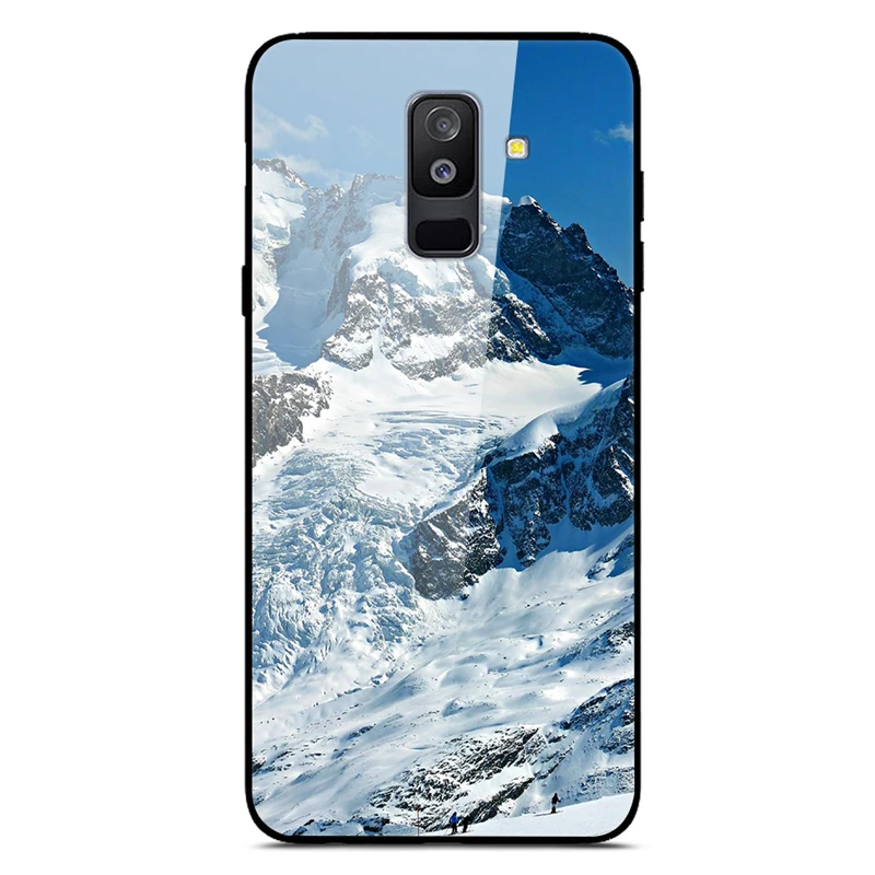 Для samsung Galaxy A6 Plus чехол из закаленного стекла с изображением планеты Космос чехол-накладка для samsung A6 Plus A605F+ жесткий чехол из поликарбоната