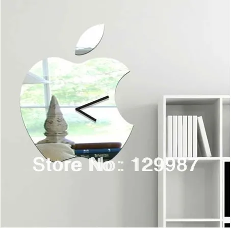 Акриловая настенная Зеркальная Наклейка MEYA в форме яблока и Фотообои|mirror sticker|wall