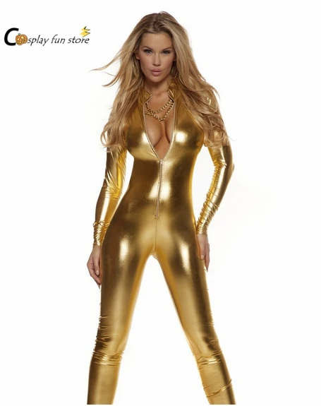 Цельная пикантная Женская одежда из спандекса для взрослых с ложным воротником