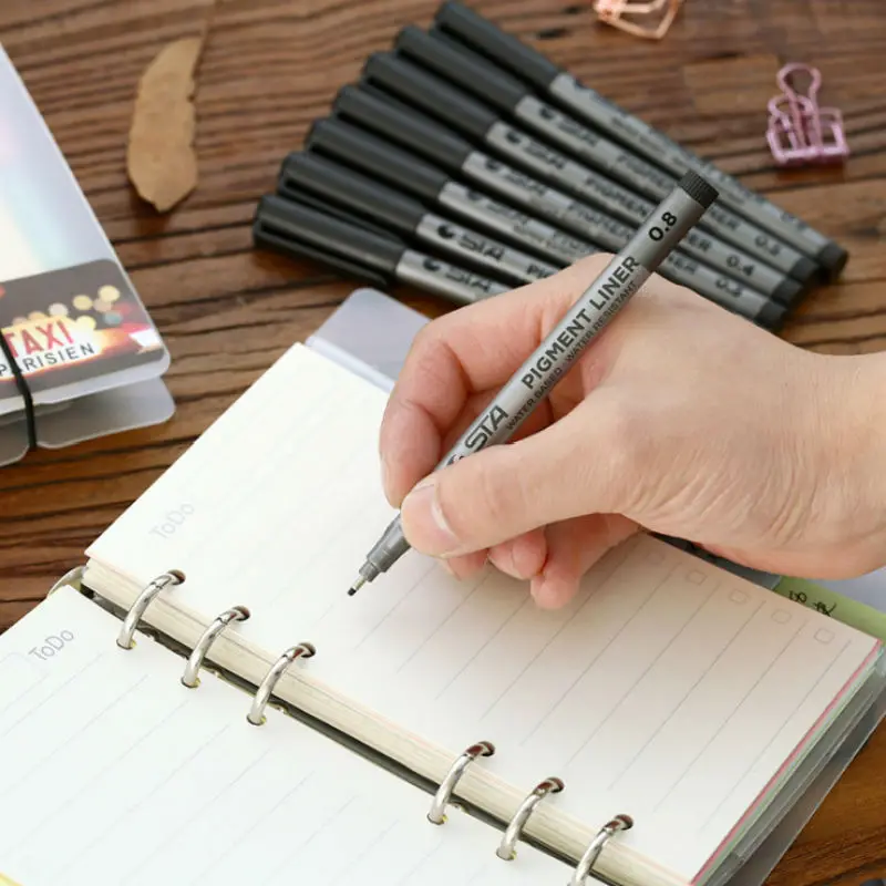 STA 9 шт./компл. мягкая ручка кисточка микрон тонкая подкладка художественный