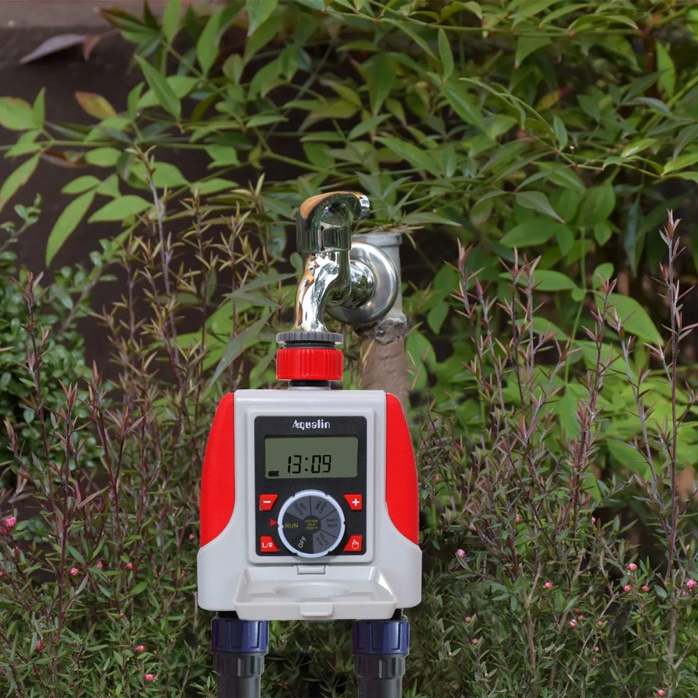 

Двойной 2-выходной автоматический таймер полива цифровой электронный соленоидный фотомагнитный таймер водонепроницаемая система контрол...